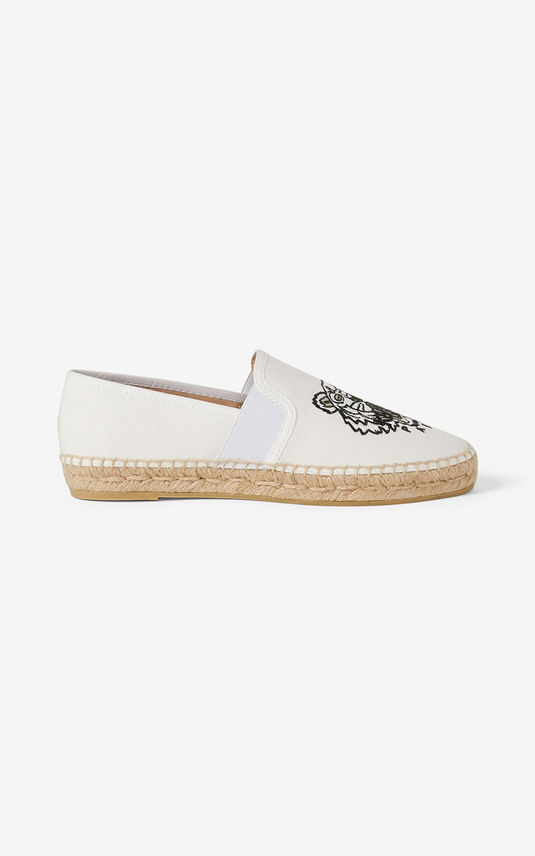 Kenzo Tiger elasticated Vászon Espadrilles Női Fehér | ID.657856